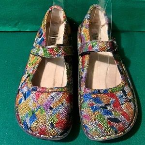 💖 Alegria Belle Multi Painterly Slim Mary Jane